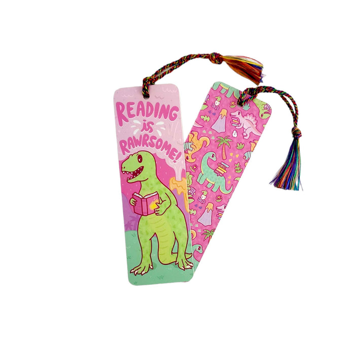 Reading Is Rawrsome Bookmark with Tassel