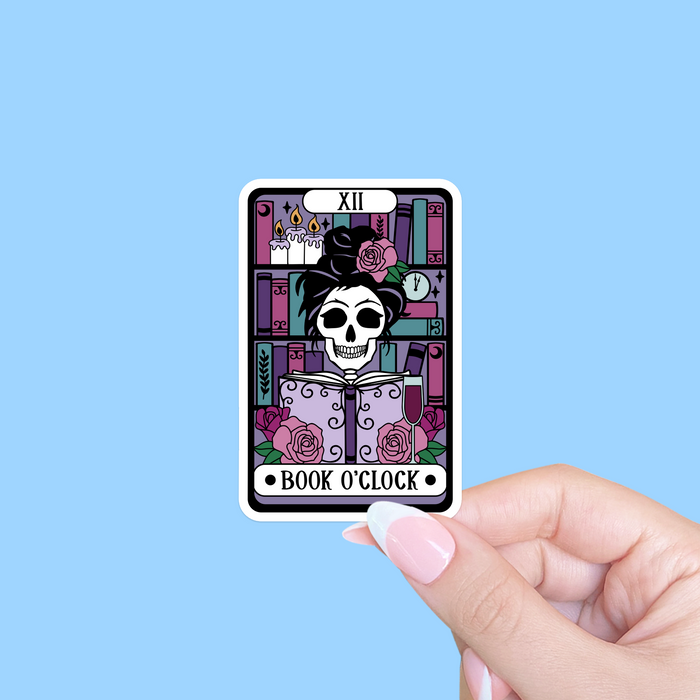 Tarot Card 'Book O'Clock' Vinyl Sticker