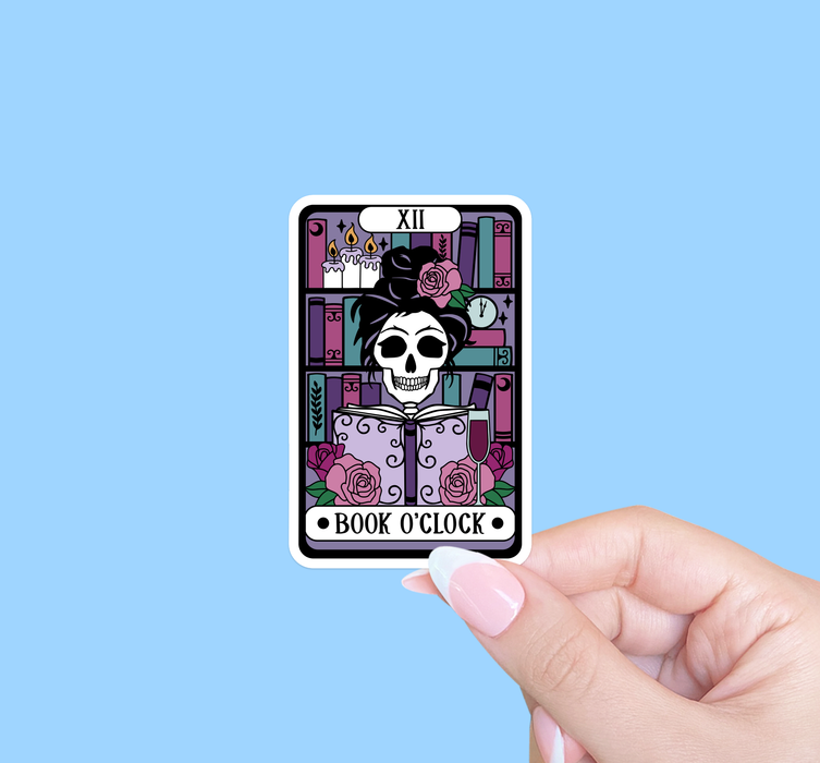 Tarot Card 'Book O'Clock' Vinyl Sticker