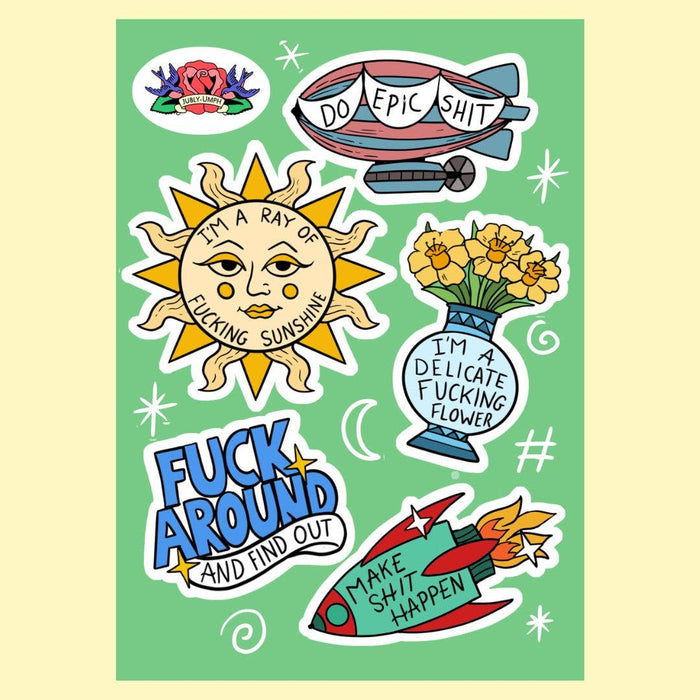 Make Shit Happen A6 Vinyl Sticker Sheet