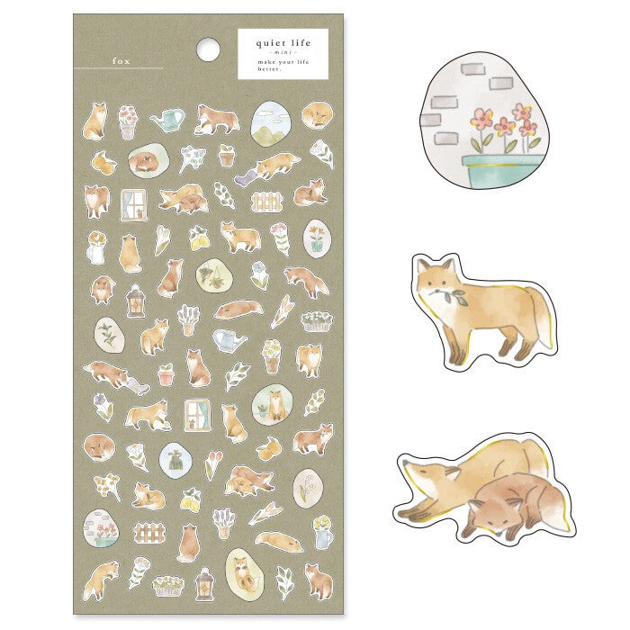 Mind Wave 'Quiet Life' Mini Stickers - Fox