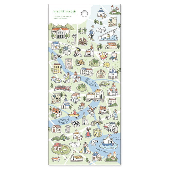 Mind Wave 'Town Map' Series Stickers - Green