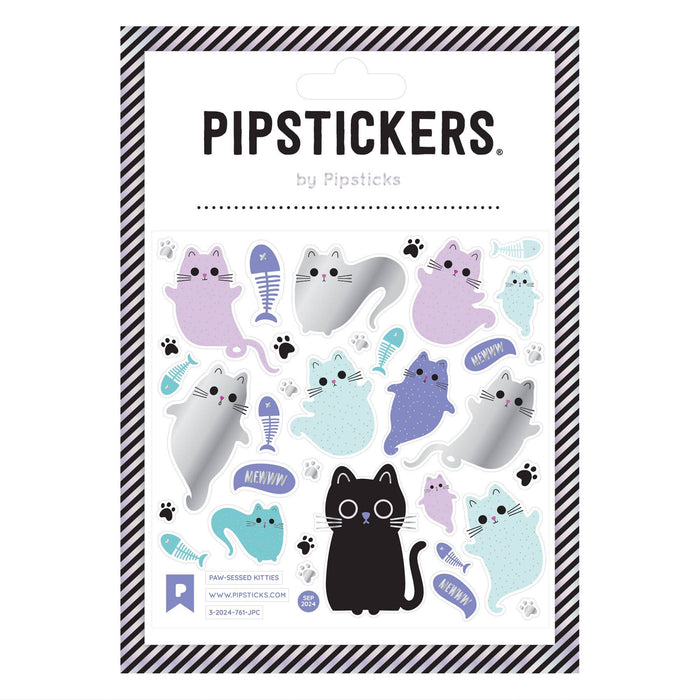 Paw-sessed Kitties Stickers by Pipsticks