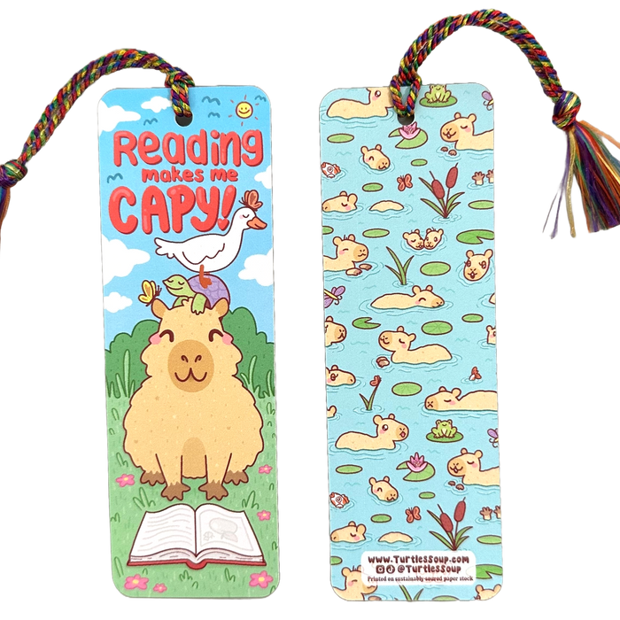 Reading Makes Me Capy Bookmark with Tassel