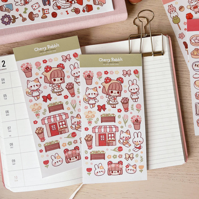 Flower Shop Washi Sticker Sheet