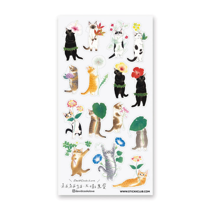 Felines & Flora Sticker Sheet