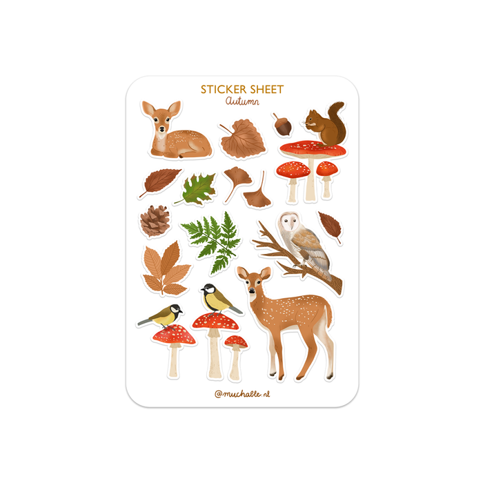 A6 Sticker Sheet - Autumn