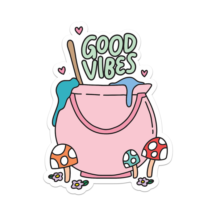 Good Vibes Cauldron Vinyl Sticker