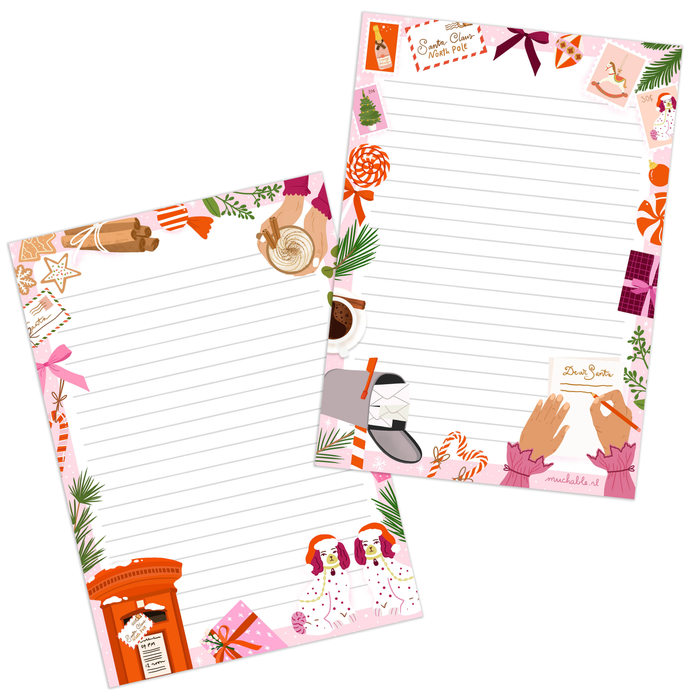 Christmas Letters Double-Sided A5 Notepad