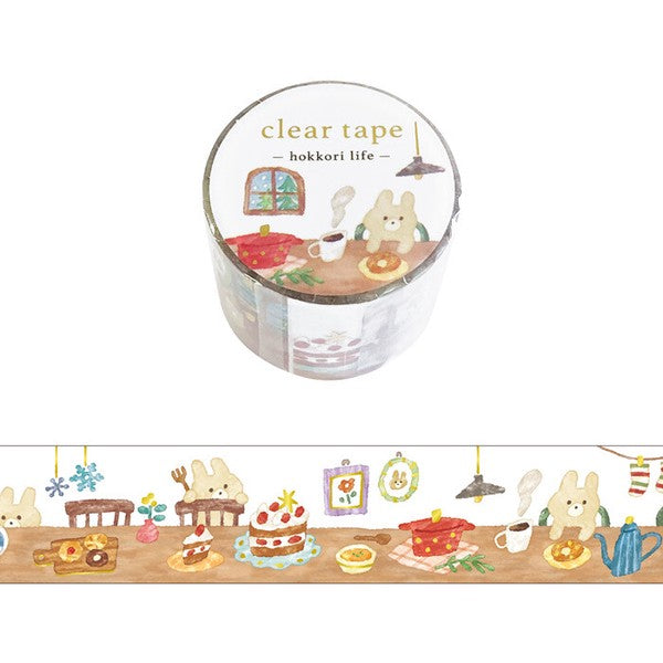 Mind Wave 'Hokkori Life' Series Clear Tape (Foil) - Home