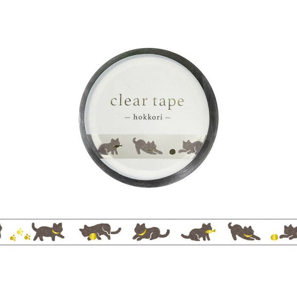 Mind Wave Gold Foil Clear Tape - Black Cat