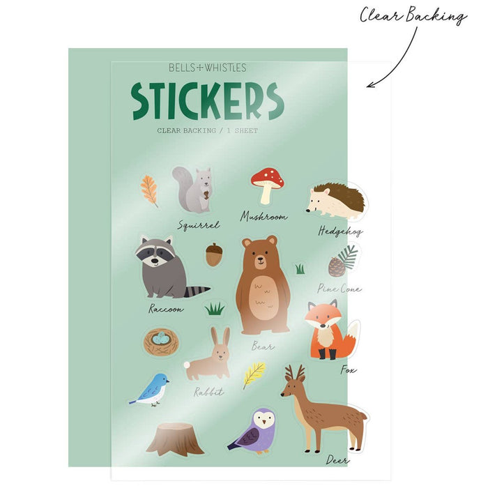 Woodland Animals Clear Stickers