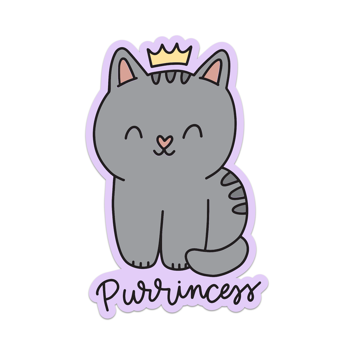 Purrincess Cat Vinyl Sticker