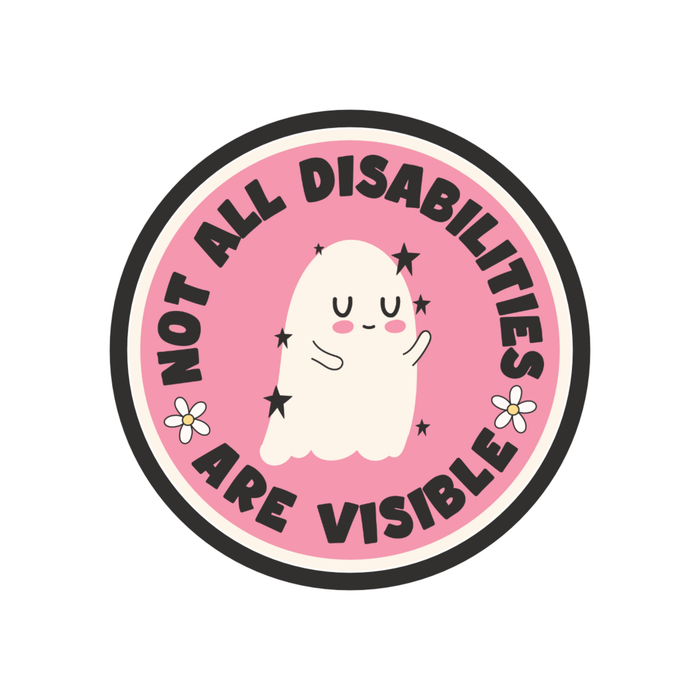 Invisible Disabilities Ghost Vinyl Sticker