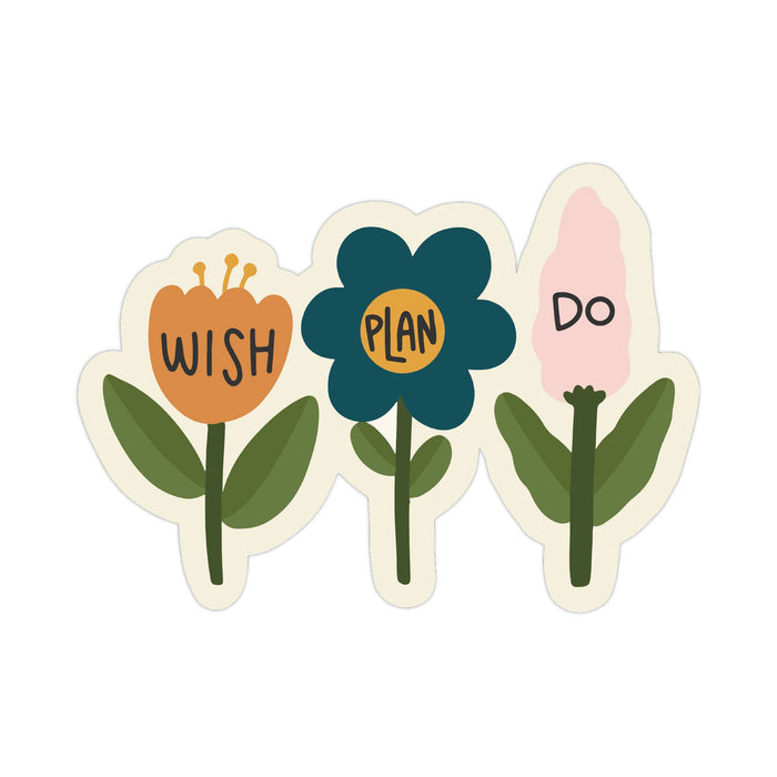 Wish Plan Do Vinyl Sticker