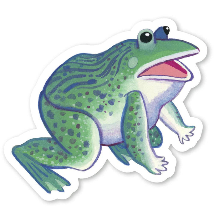 Squeaky Frog Vinyl Sticker