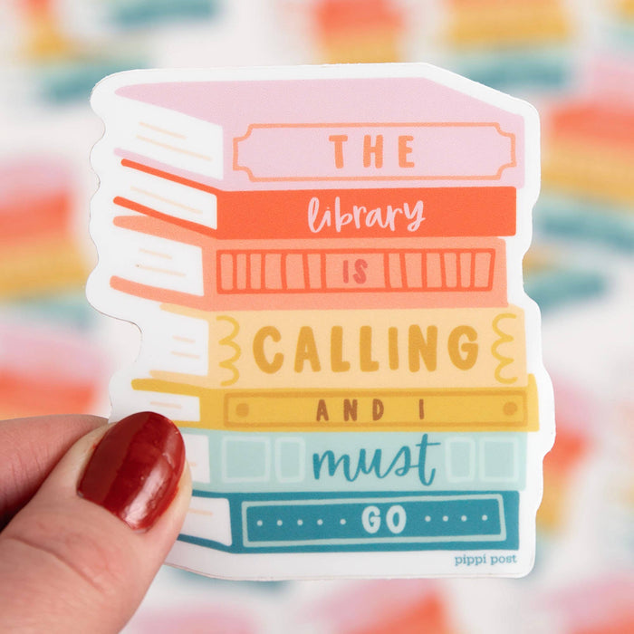 The Library is Calling Vinyl Sticker