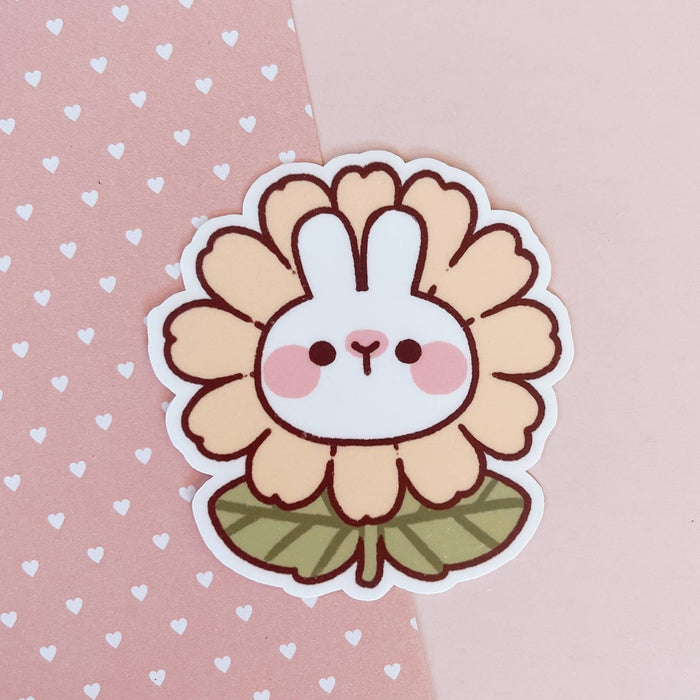 Flower Rabbit Vinyl Sticker