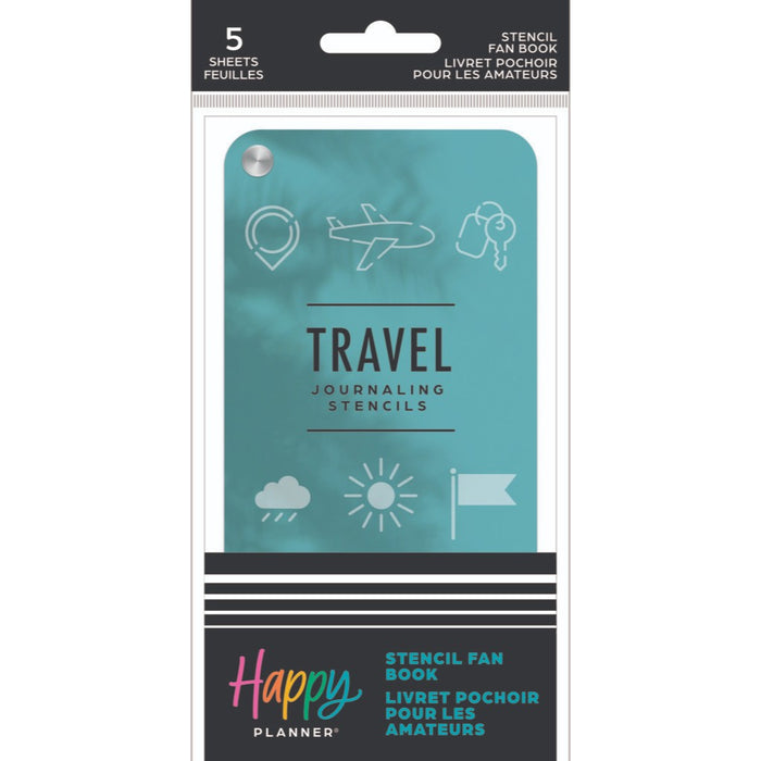 The Happy Planner 'Travel' Stencil Fan Book - 5 Sheets