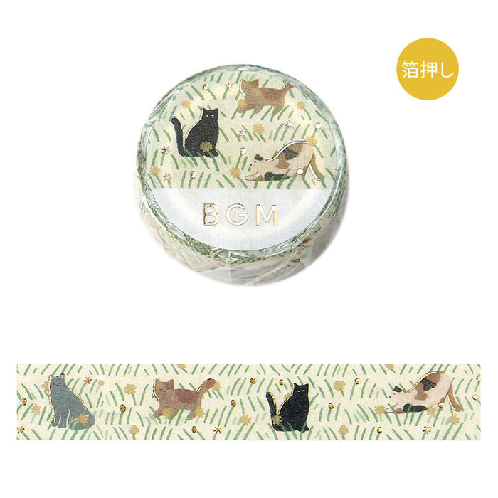 BGM Japan Foil Washi Tape - Cats