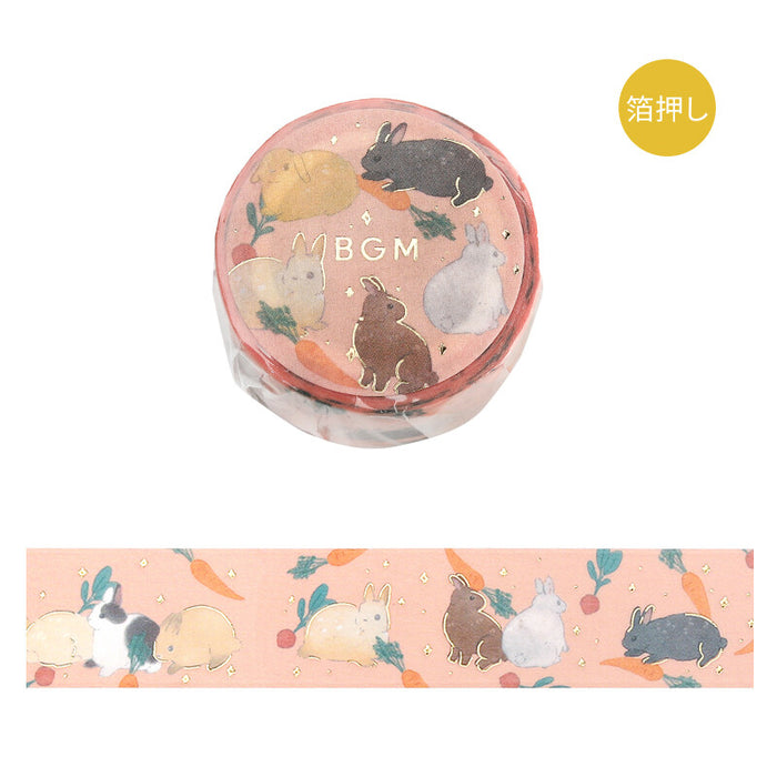 BGM 'Rabbit Country' Foil Washi Tape - 3 O'Clock Snack