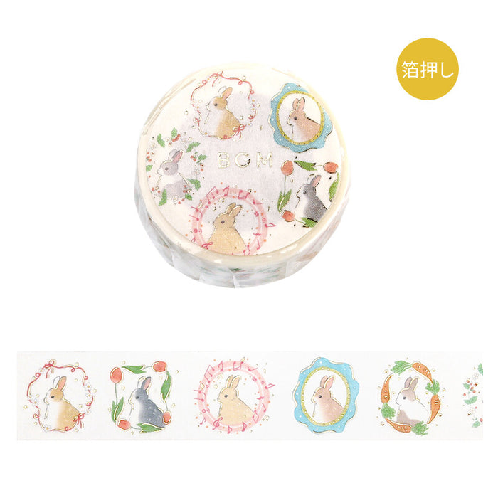 BGM 'Rabbit Country' Foil Washi Tape - Frame