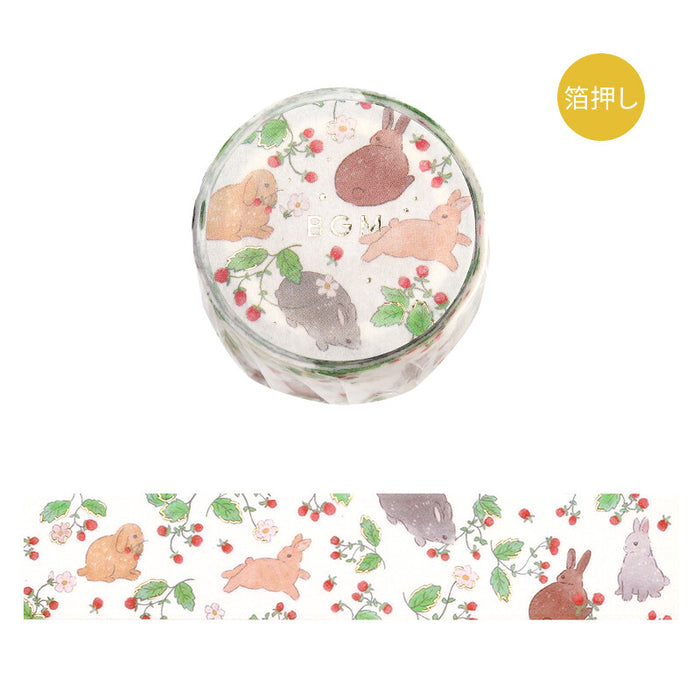 BGM 'Rabbit Country' Foil Washi Tape - Forest