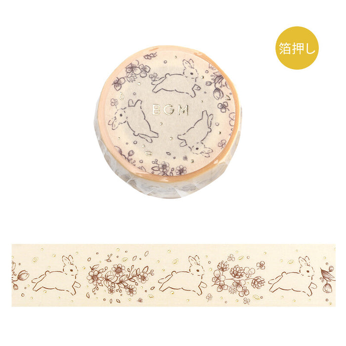 BGM 'Rabbit Country' Foil Washi Tape - Fairy Tale