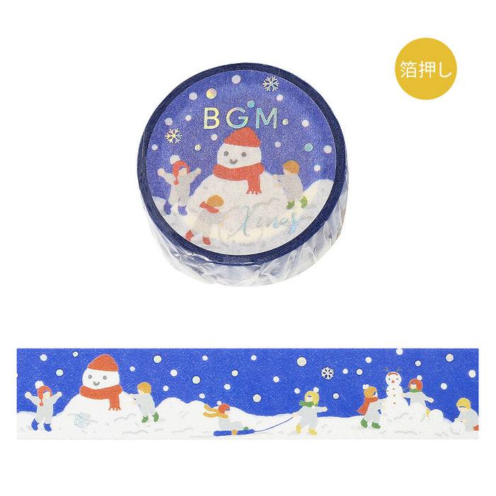 BGM Japan Christmas Washi Tape - Let's Make a Snowman