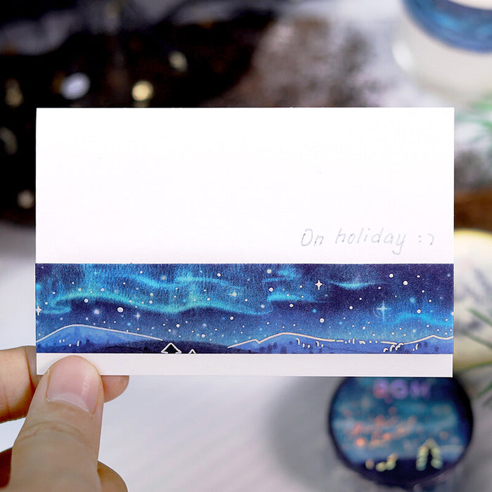 BGM Japan 'Winter' Series Foil Washi Tape - Aurora