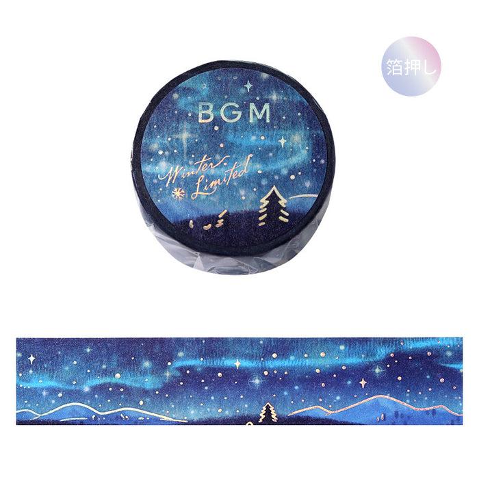 BGM Japan 'Winter' Series Foil Washi Tape - Aurora