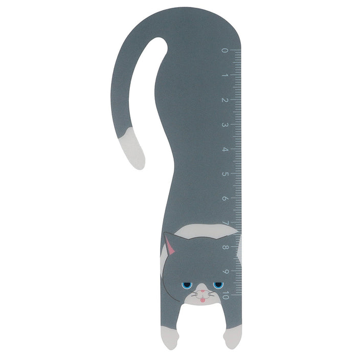 Hanging Cat Bookmark & Ruler - Grey