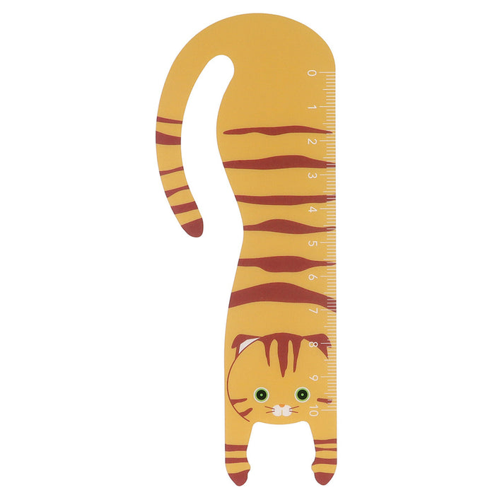 Hanging Cat Bookmark & Ruler - Tiger