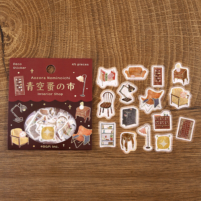 BGM 'Flea Market' Washi Paper Deco Stickers - Furniture Shop