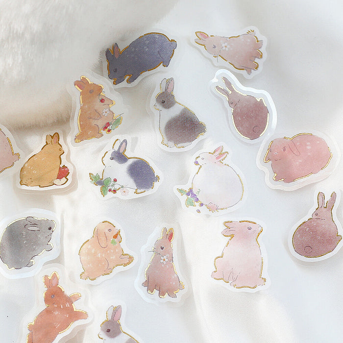 BGM Washi Paper Deco Stickers - Rabbits