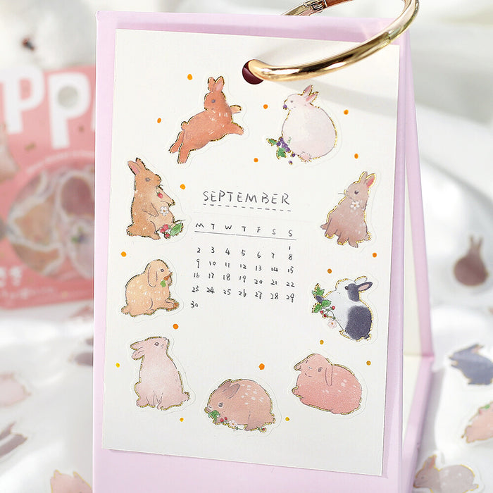 BGM Washi Paper Deco Stickers - Rabbits