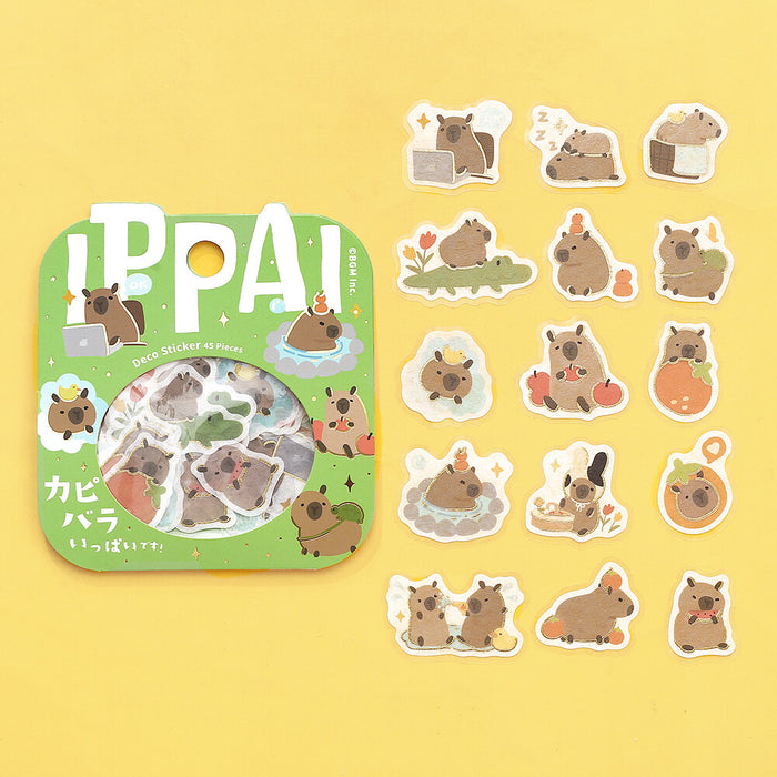 BGM Washi Paper Deco Stickers - Capybaras