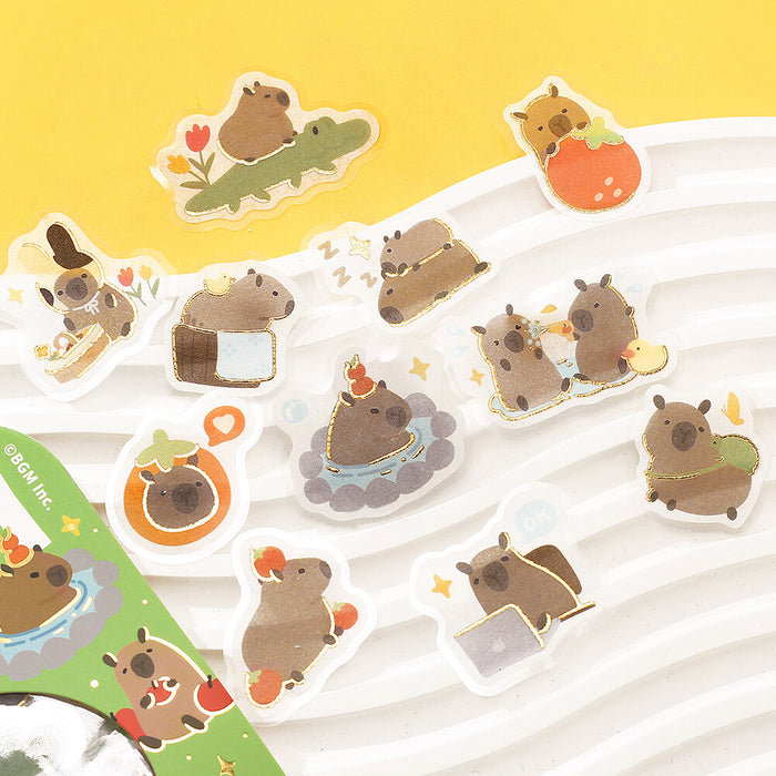 BGM Washi Paper Deco Stickers - Capybaras