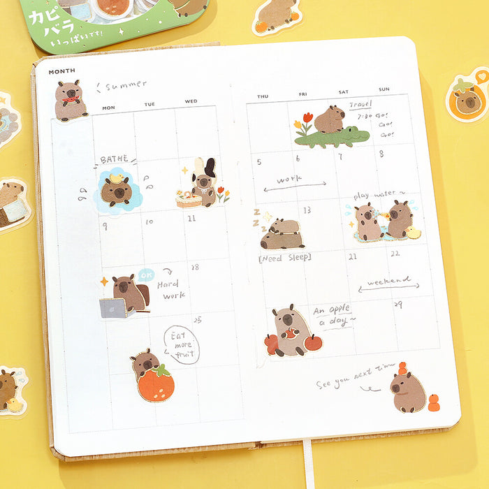 BGM Washi Paper Deco Stickers - Capybaras