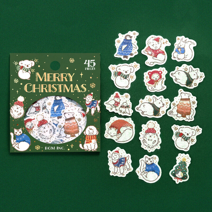 BGM Washi Paper Deco Stickers - Christmas Knit