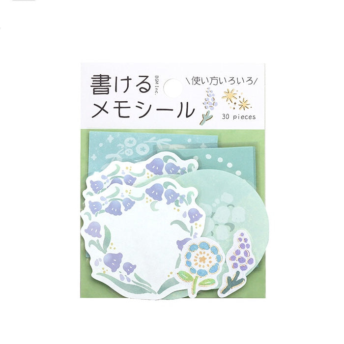 BGM 'Flower Day' Memo Stickers - Mint