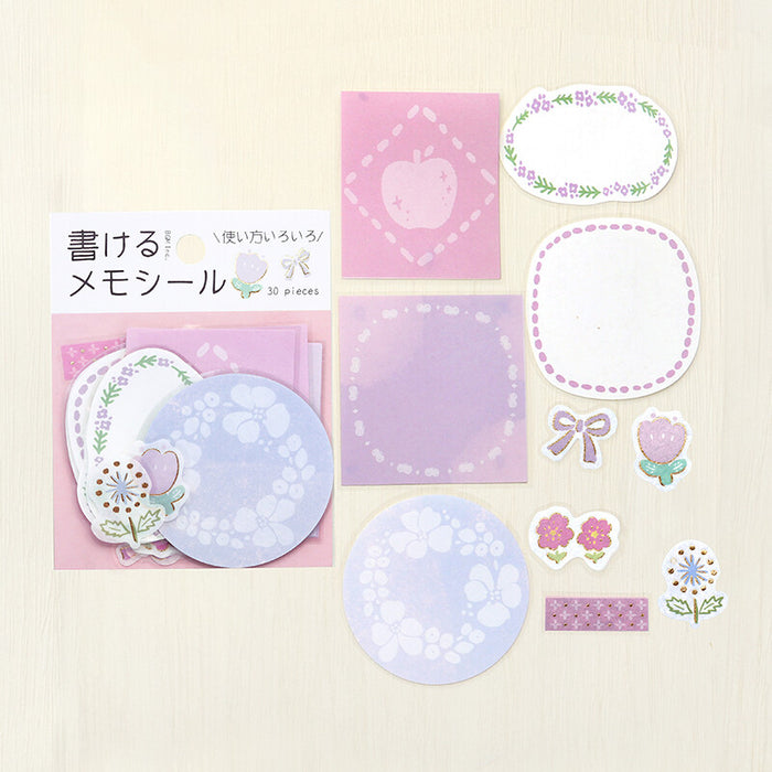 BGM 'Flower Day' Memo Stickers - Pink