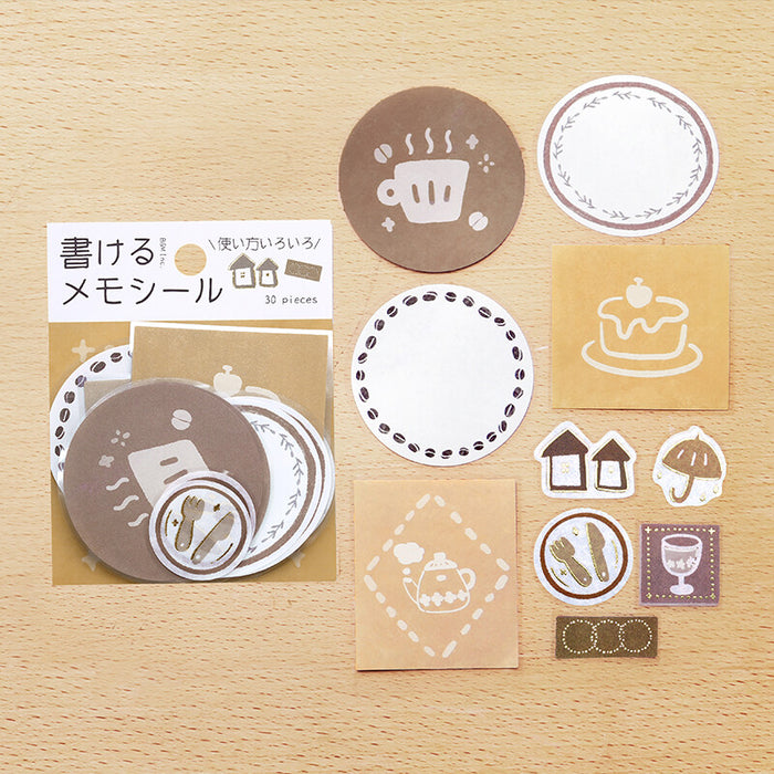 BGM 'Flower Day' Memo Stickers - Brown