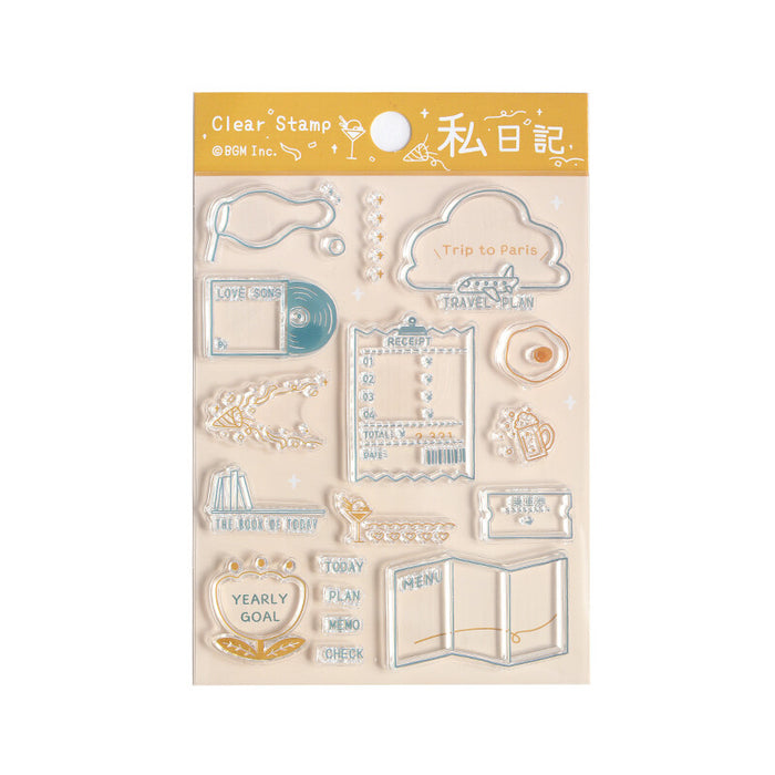 BGM Japan Clear Stamps - My Diary