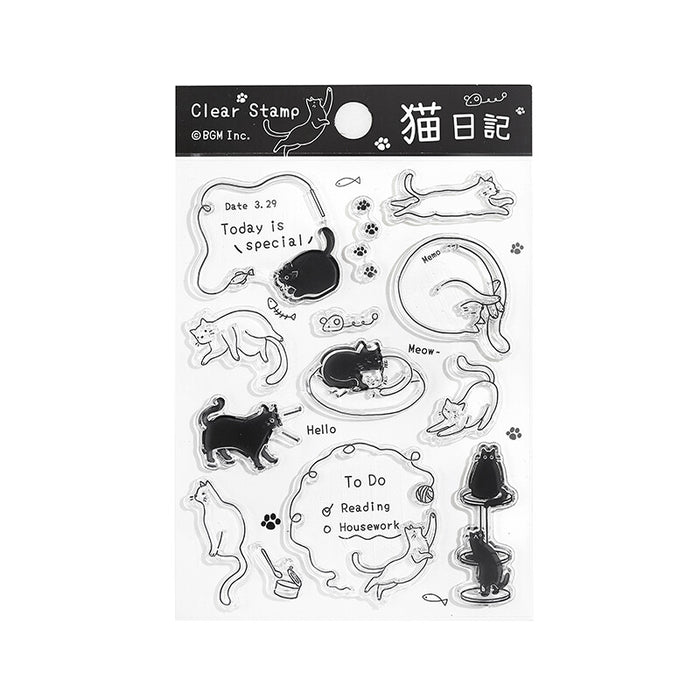 BGM Japan Clear Stamps - Cat Diary