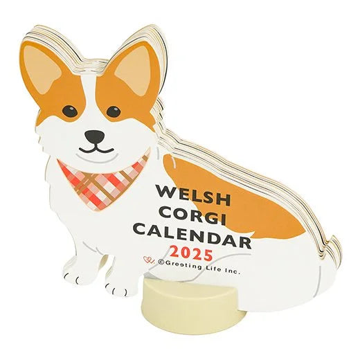 2025 Die-Cut Desk Calendar Large - Corgi