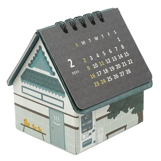 2025 Desk Calendar - Japanese Bath House