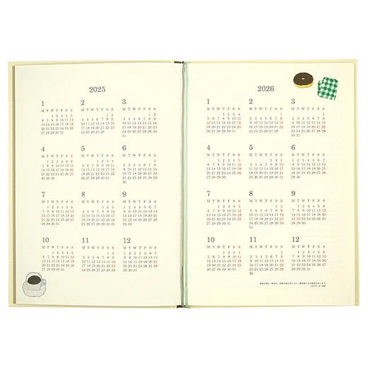 2025 Yusuke Yonezu Weekly Planner B6 Size Hard Cover - Dog