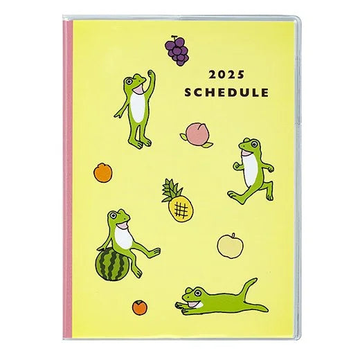 2025 Frog Time Monthly Planner A6 Size Soft Cover - Fruit