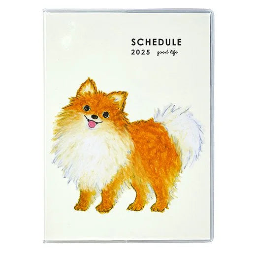 2025 Yusuke Yonezu Monthly Planner A6 Size Soft Cover - Pomeranian